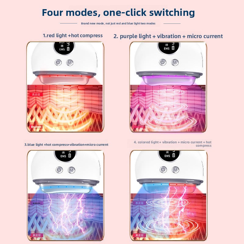 Micro-current Facial Beauty Device with Red Blue Light